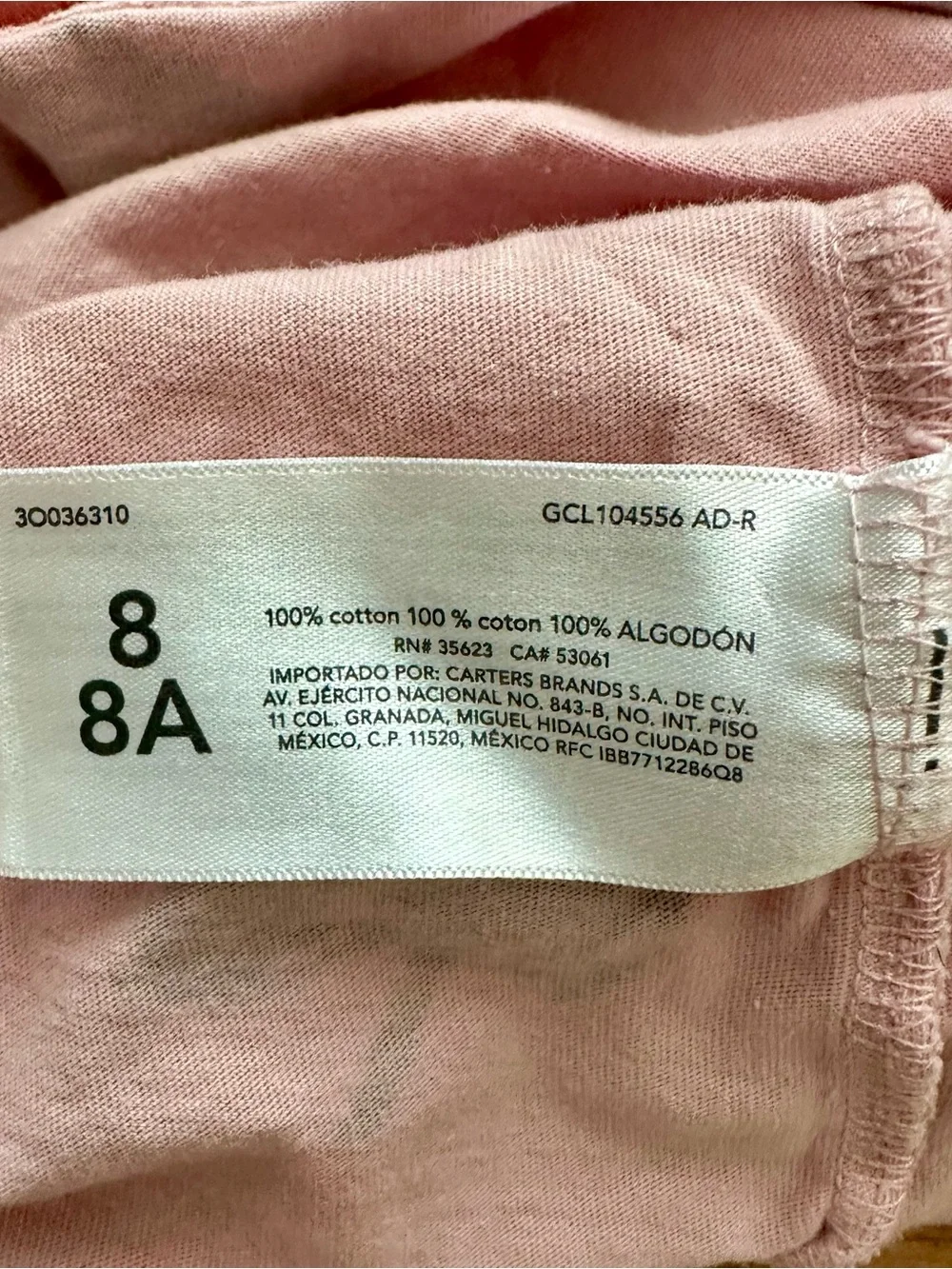 Carter’s Kid Girls 8 8A Short Sleeve Cotton Summer Dress Pink Red Floral EUC!